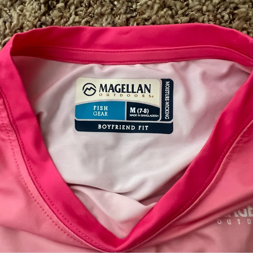 Girls Magellan Outdoors Pink Long Sleeve Shirt - Picture 2 of 3